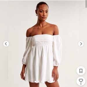 Abercrombie and Fitch Off-Shoulder White Dress